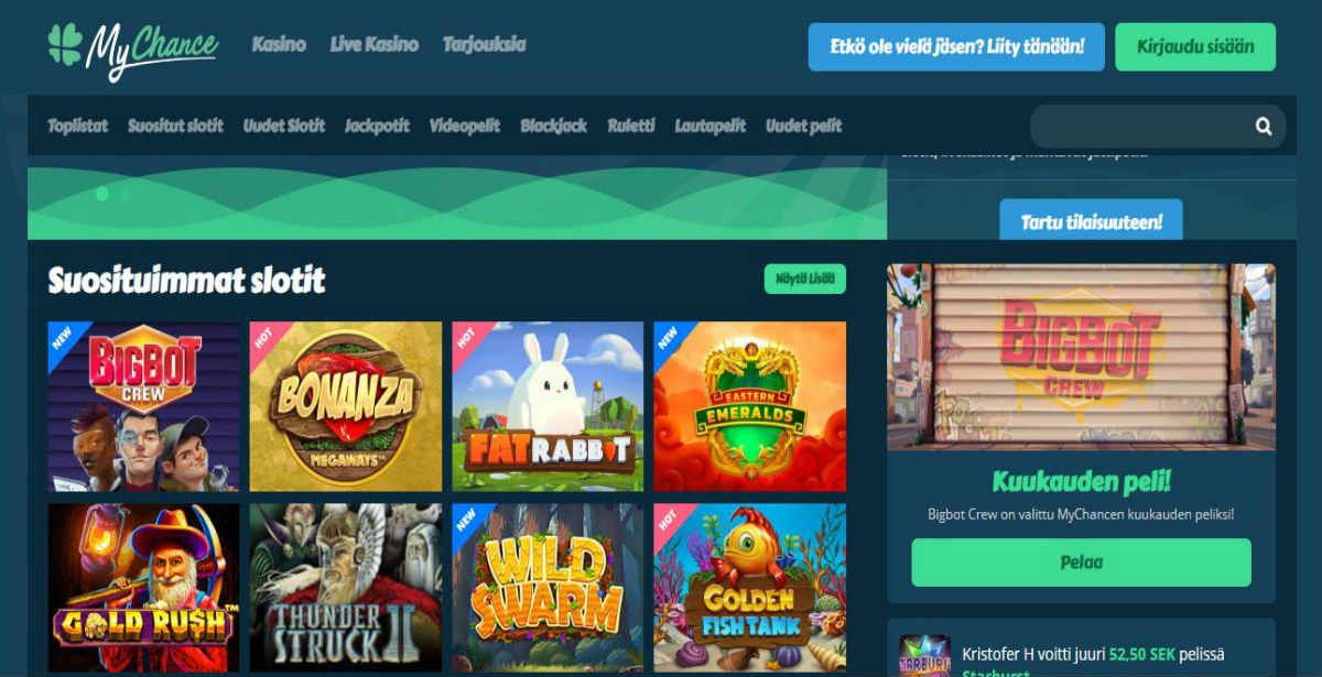uudet casinot My Chance casino ilmaiskierrokset ilman talletusta