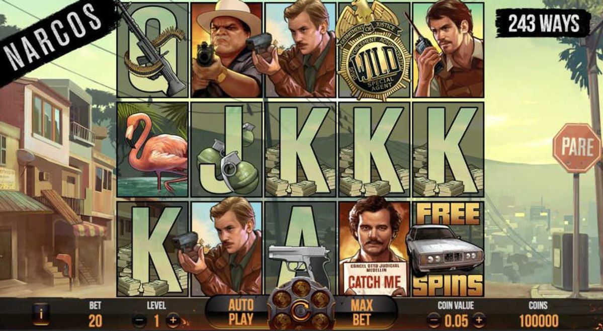 Narcos - bild från spelautomaten