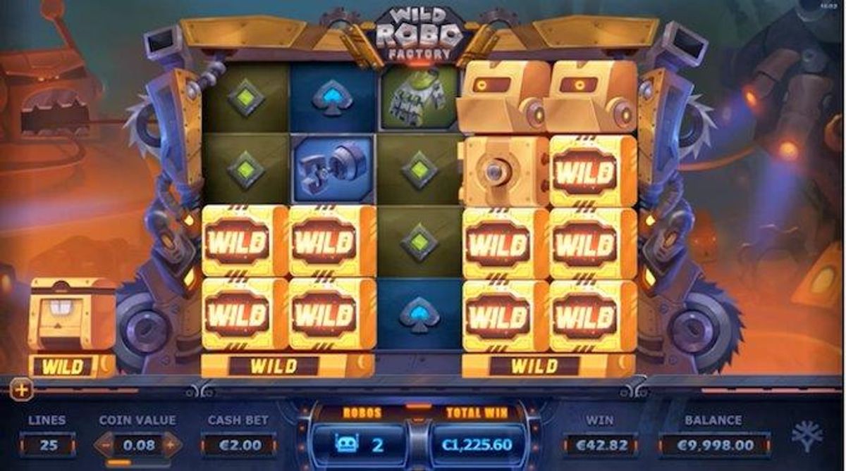 wild robo factory spelautomat