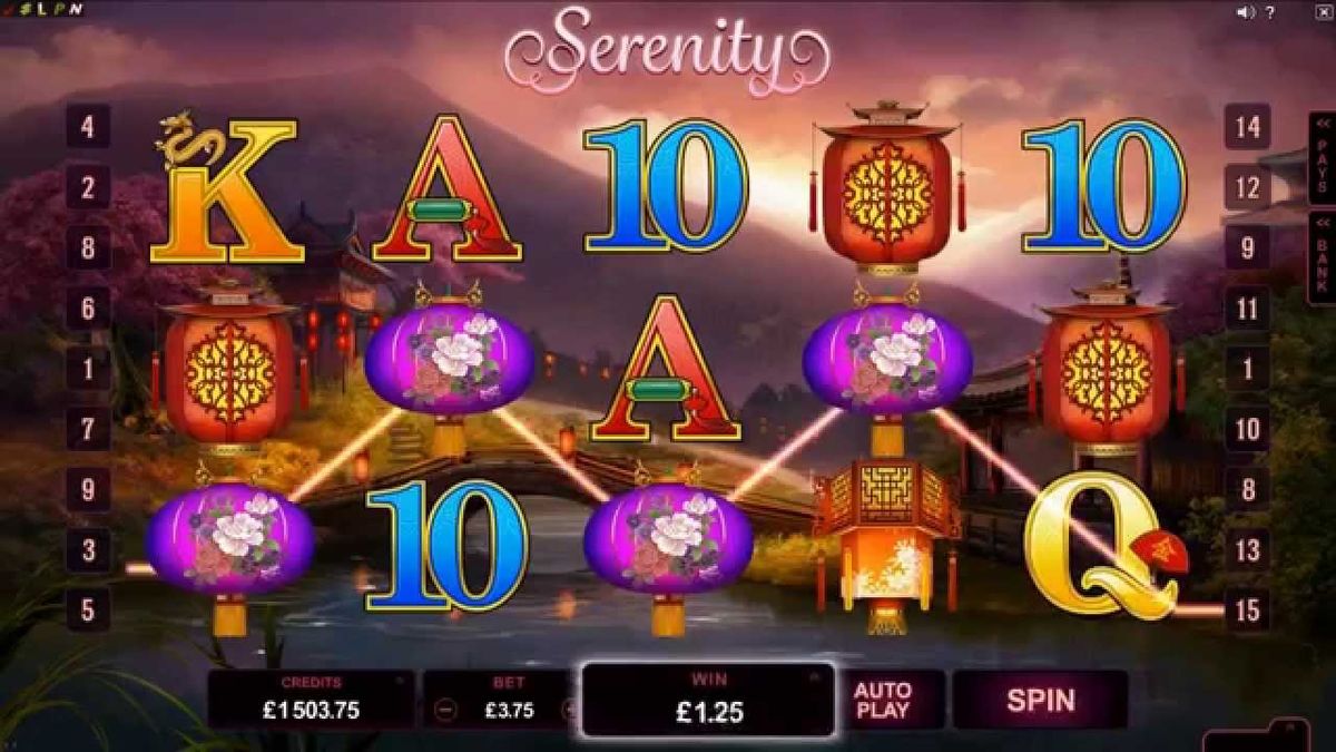 Игровое поле слота Serenity