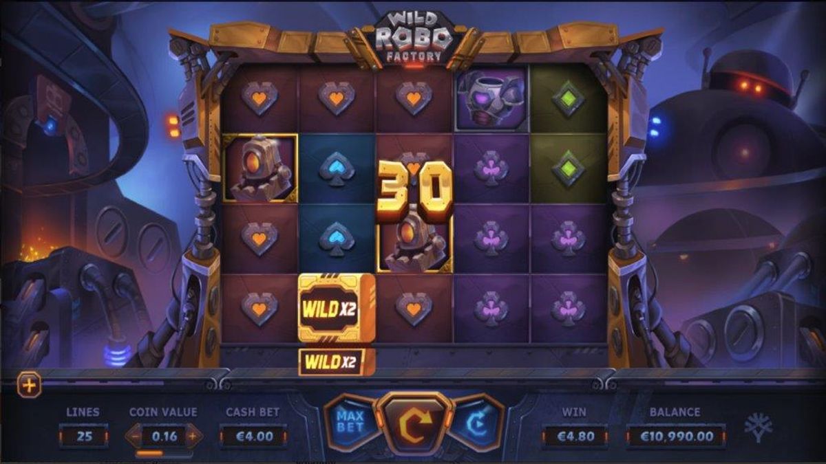 wild robo factory spelautomat