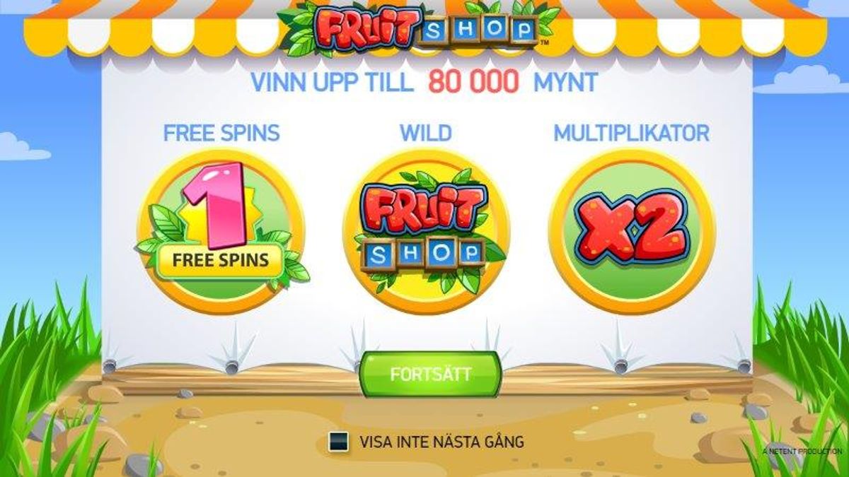 Fruit Shop Spelfönster