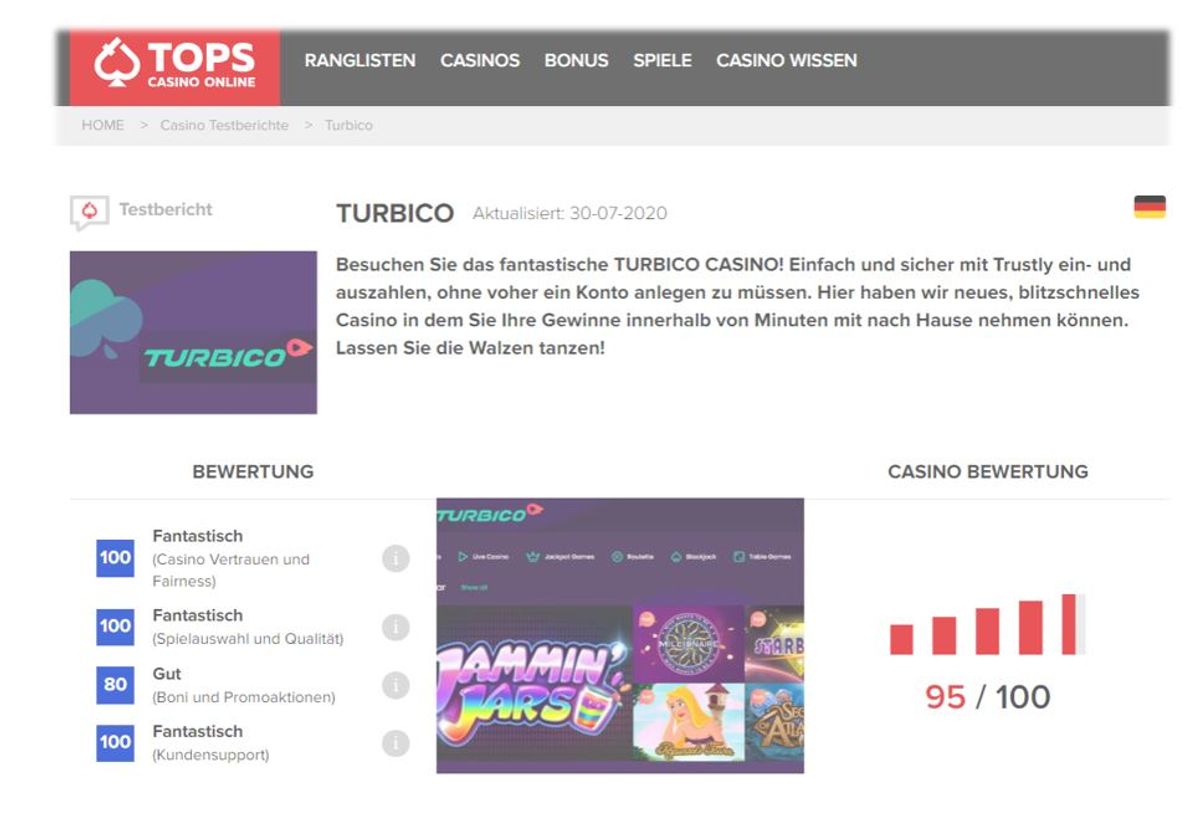 Casino Testbericht Beispiel