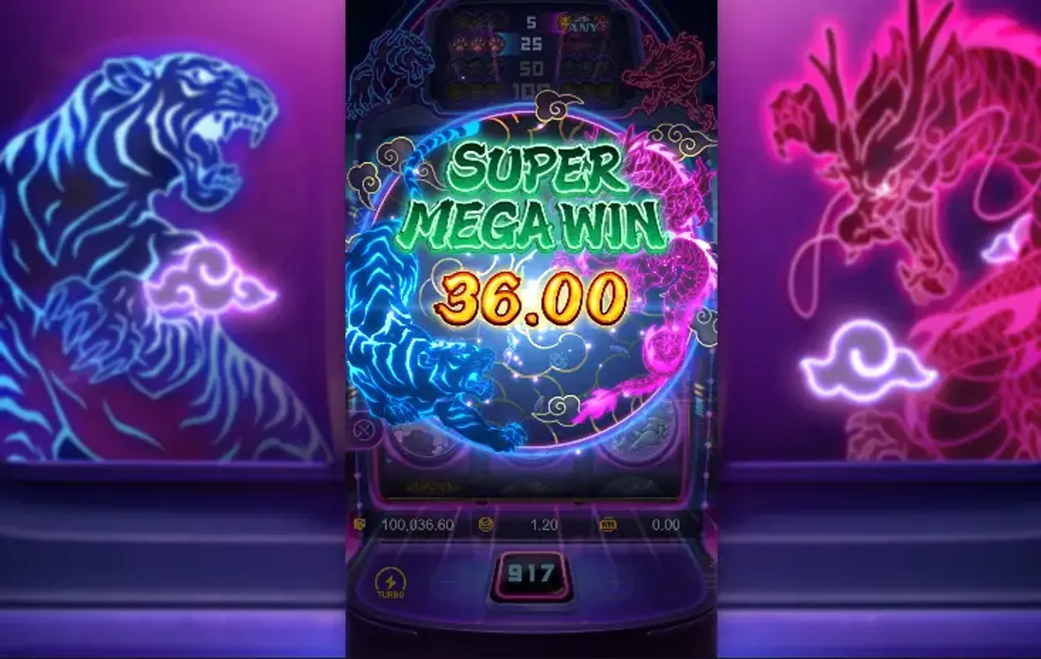 Dragon tiger luck super mega win Super Mega Win en la slot Dragon Tiger Luck