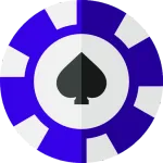 Blue poker chip