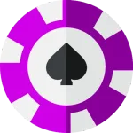 Purple poker chip