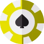 Yellow poker chip