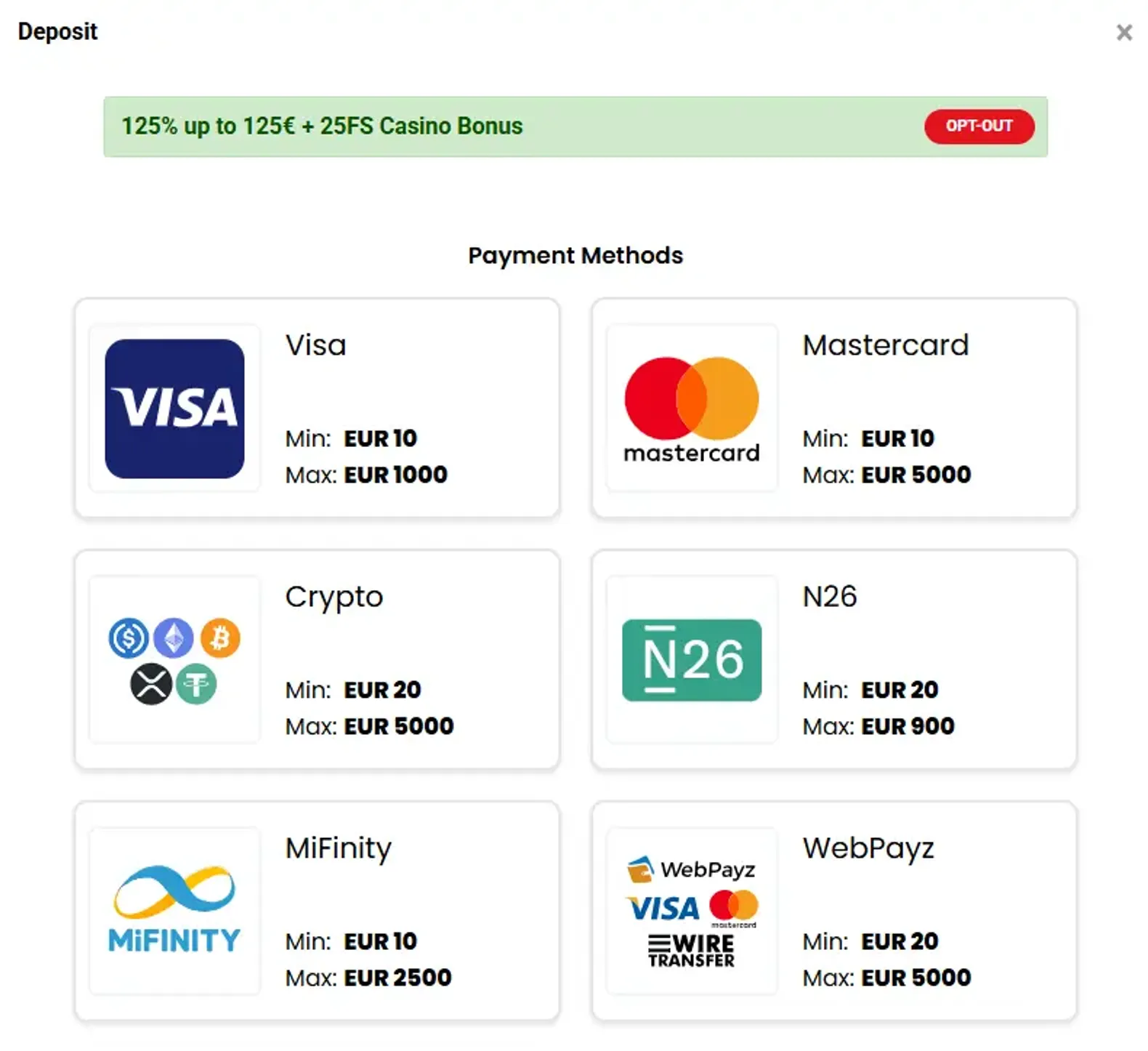 How to choose a deposit method at Zodiacbet
