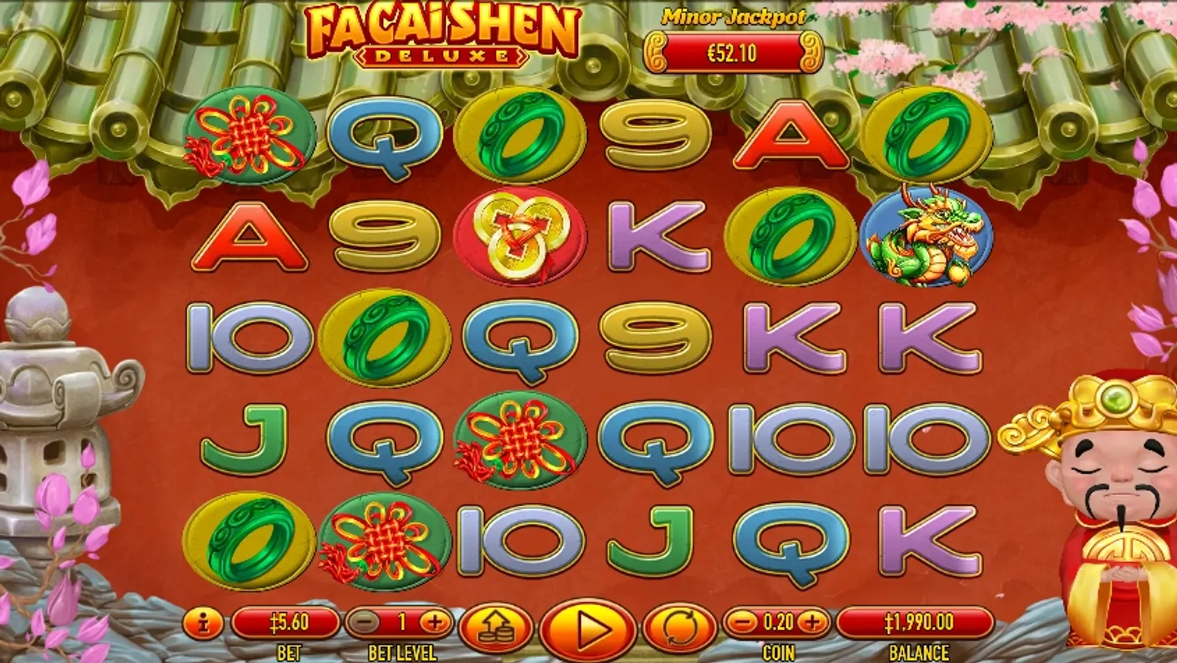 Juego base en la slot Fa Cai Shen Deluxe
