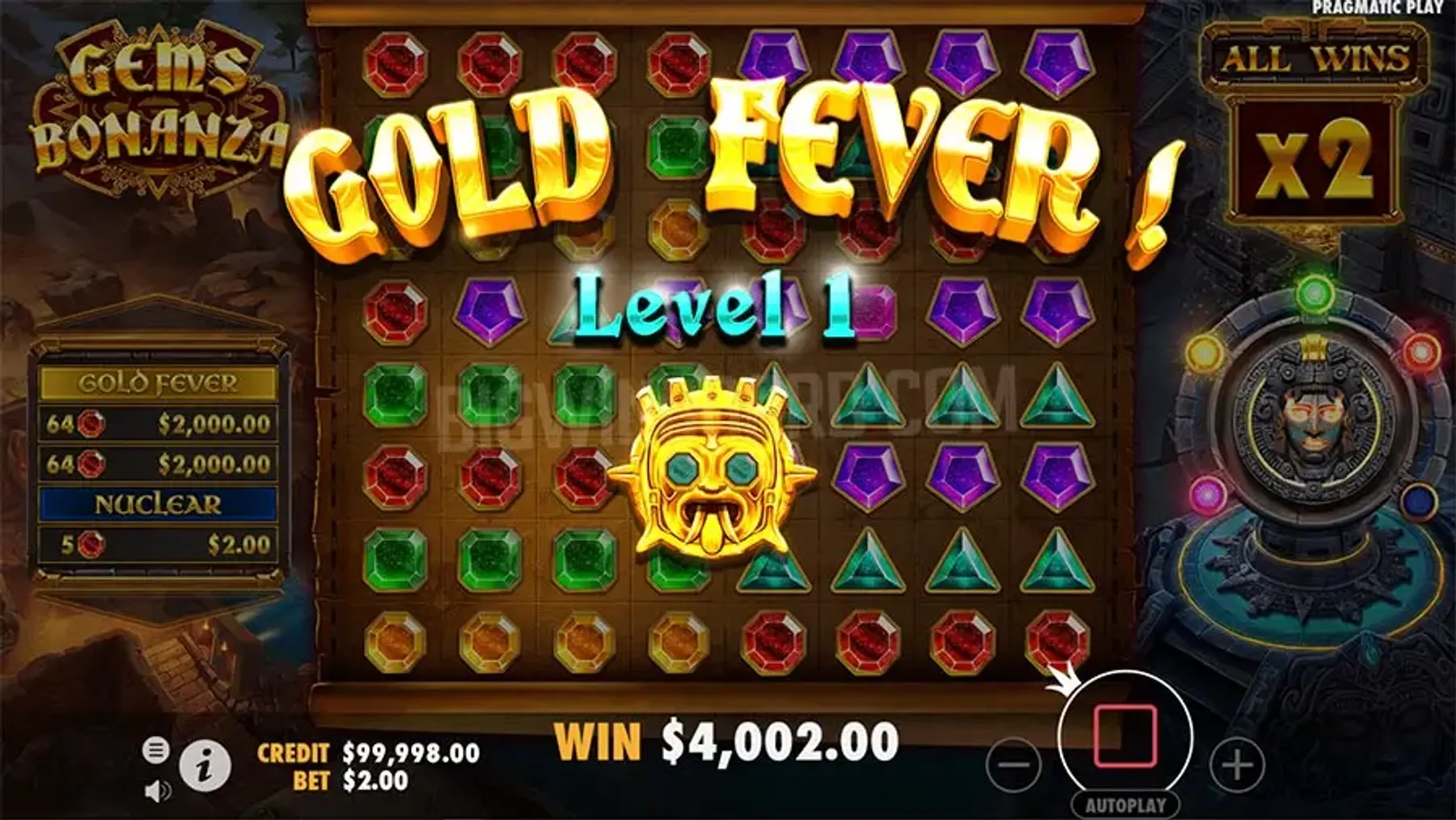 Gems bonanza in game gold fever