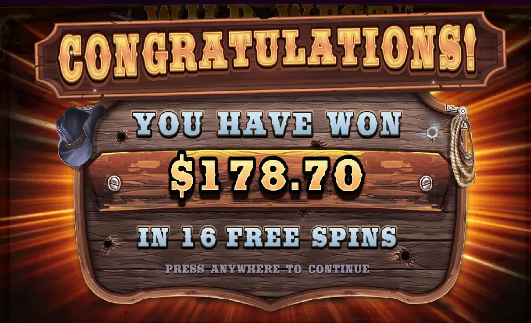 Wild west gold gratis spins