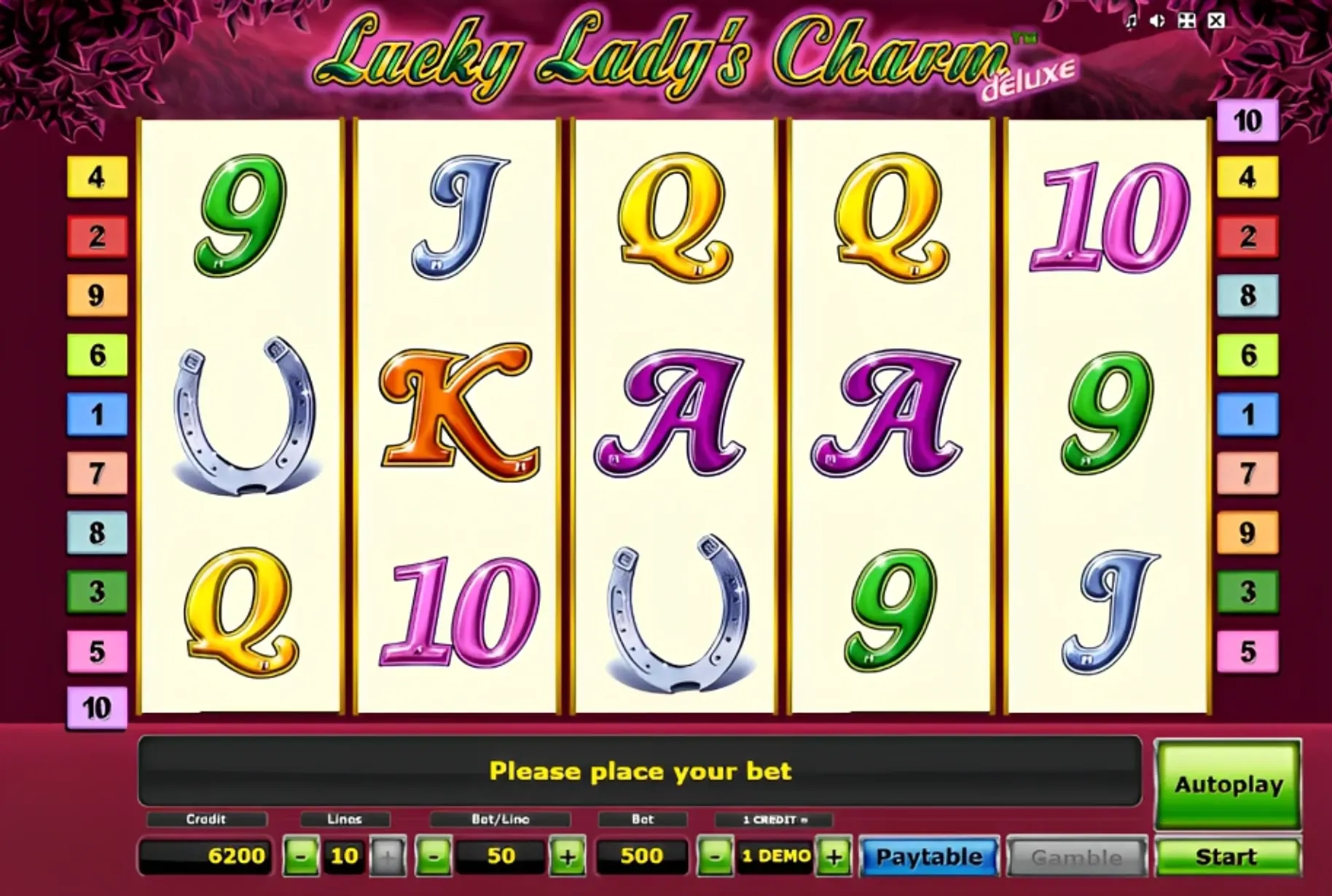 Lucky Lady's Charm Deluxe slot