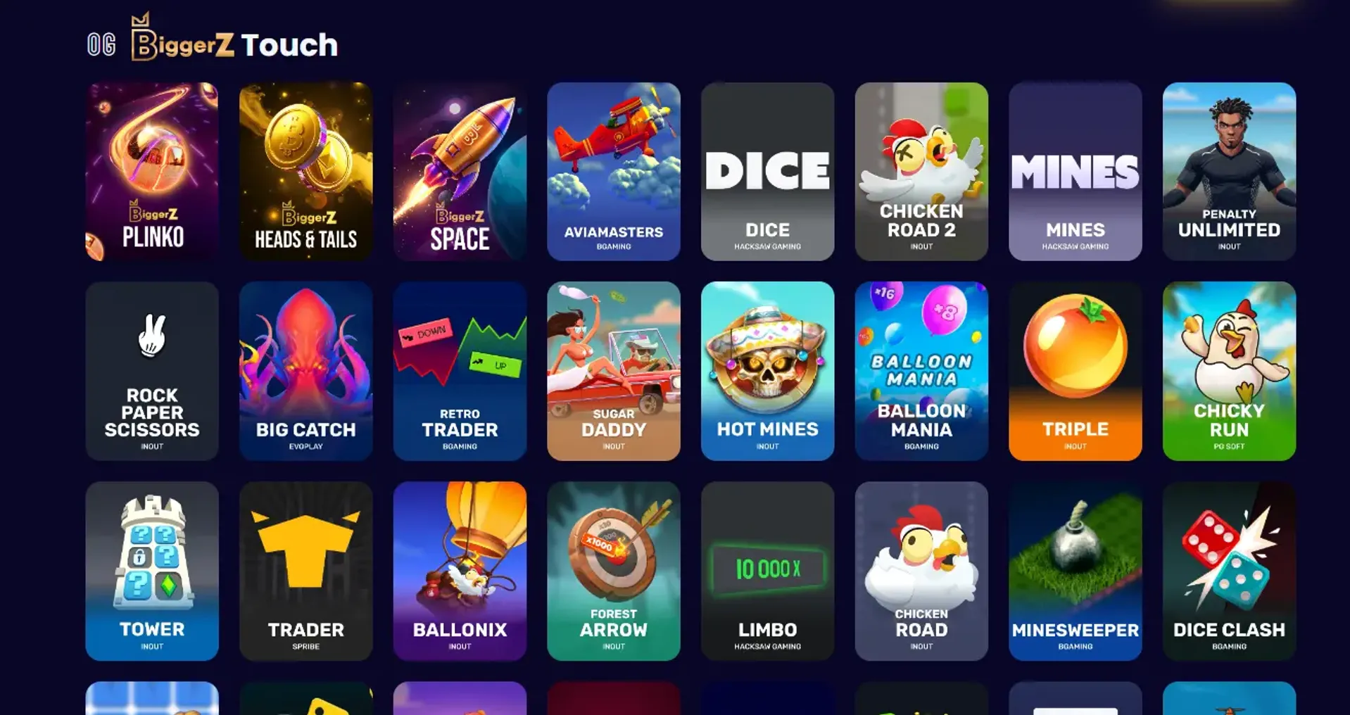 Biggerz casino various of games
