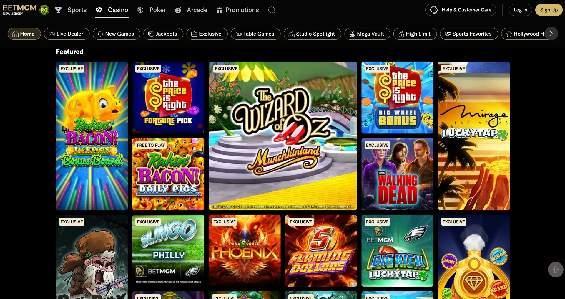 BetMGM casino games