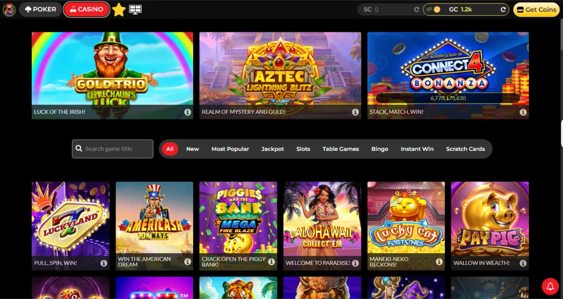 Global Poker casino games