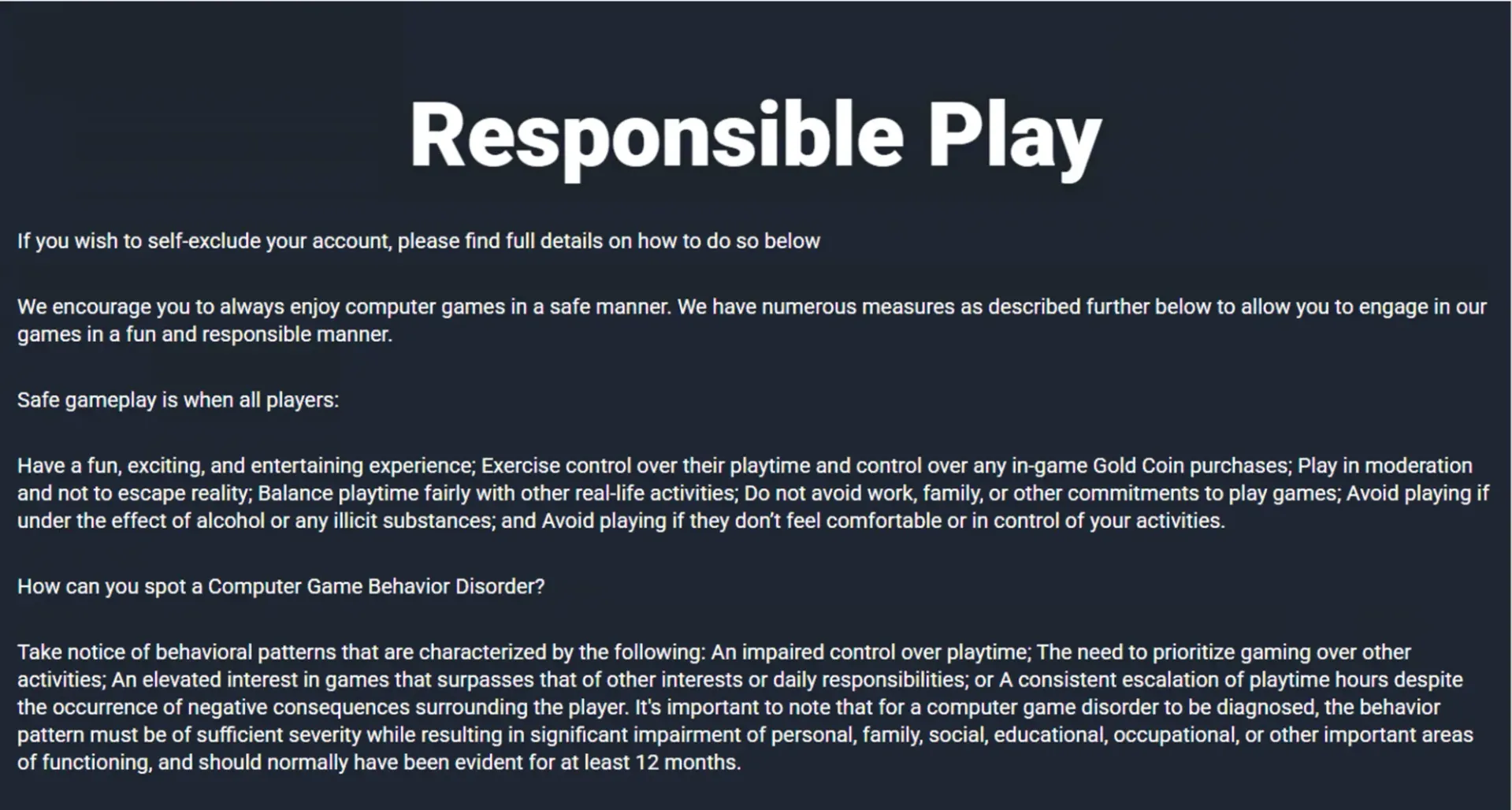 Baba casino responsible play