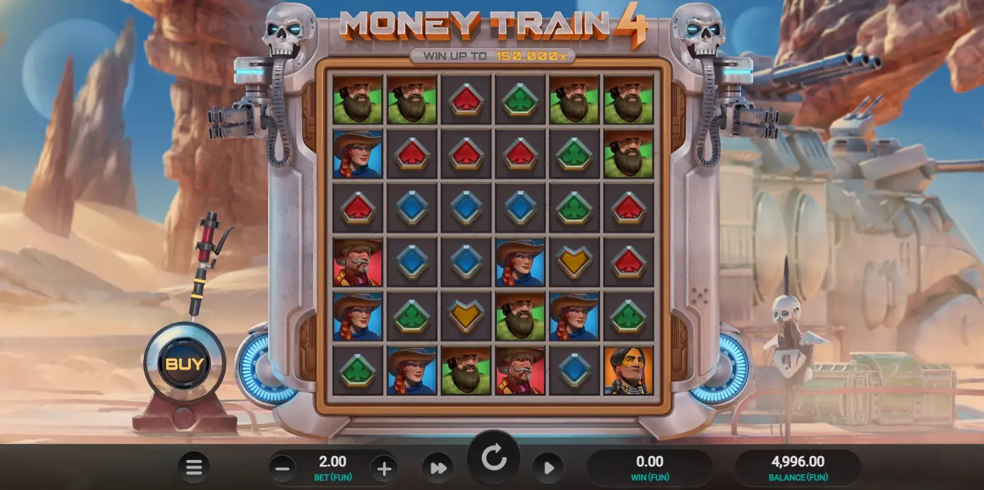 Captura del juego base de la slot Money Train 4