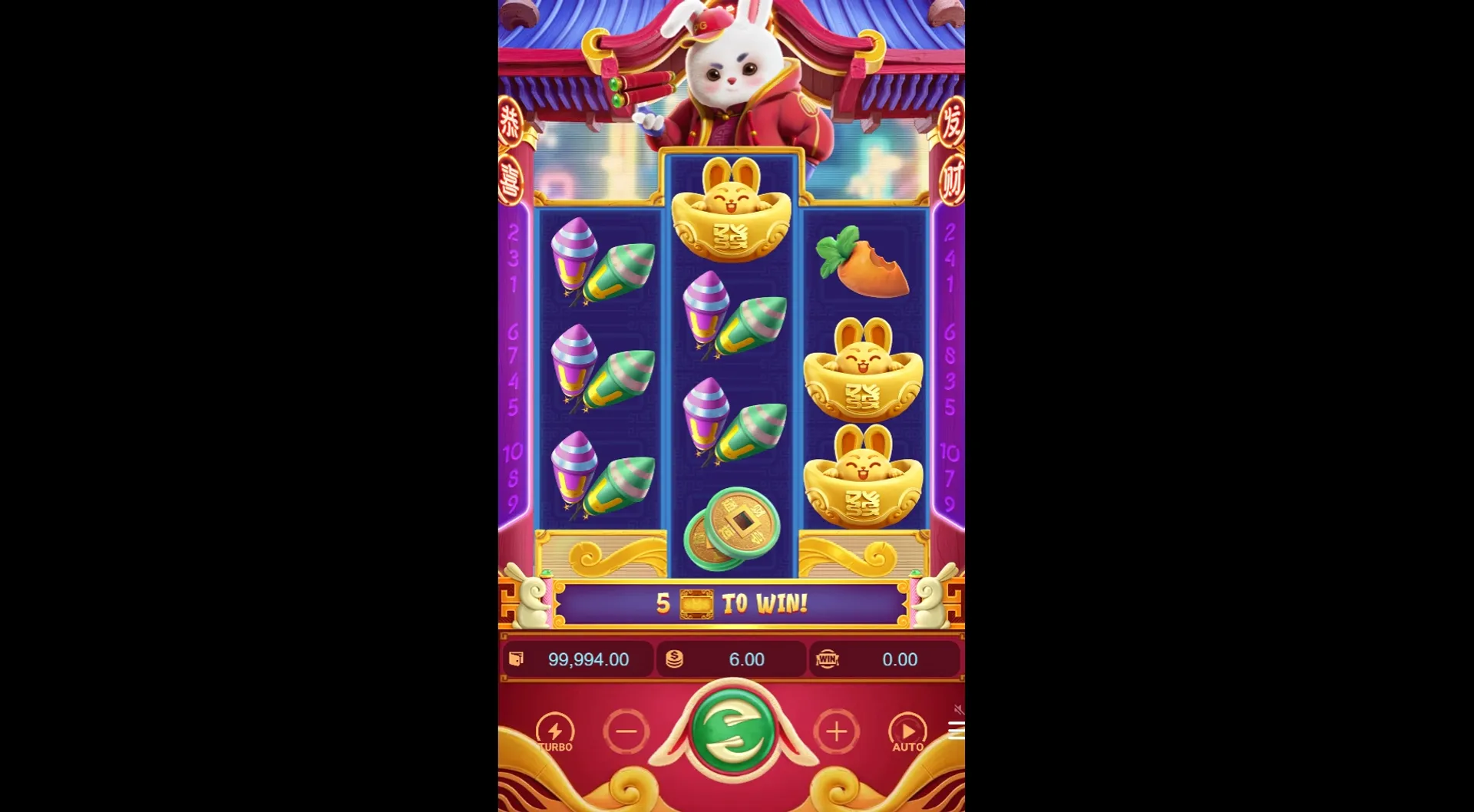 fortune rabbit juego base Así se ve una partida de la slot Fortune Rabbit