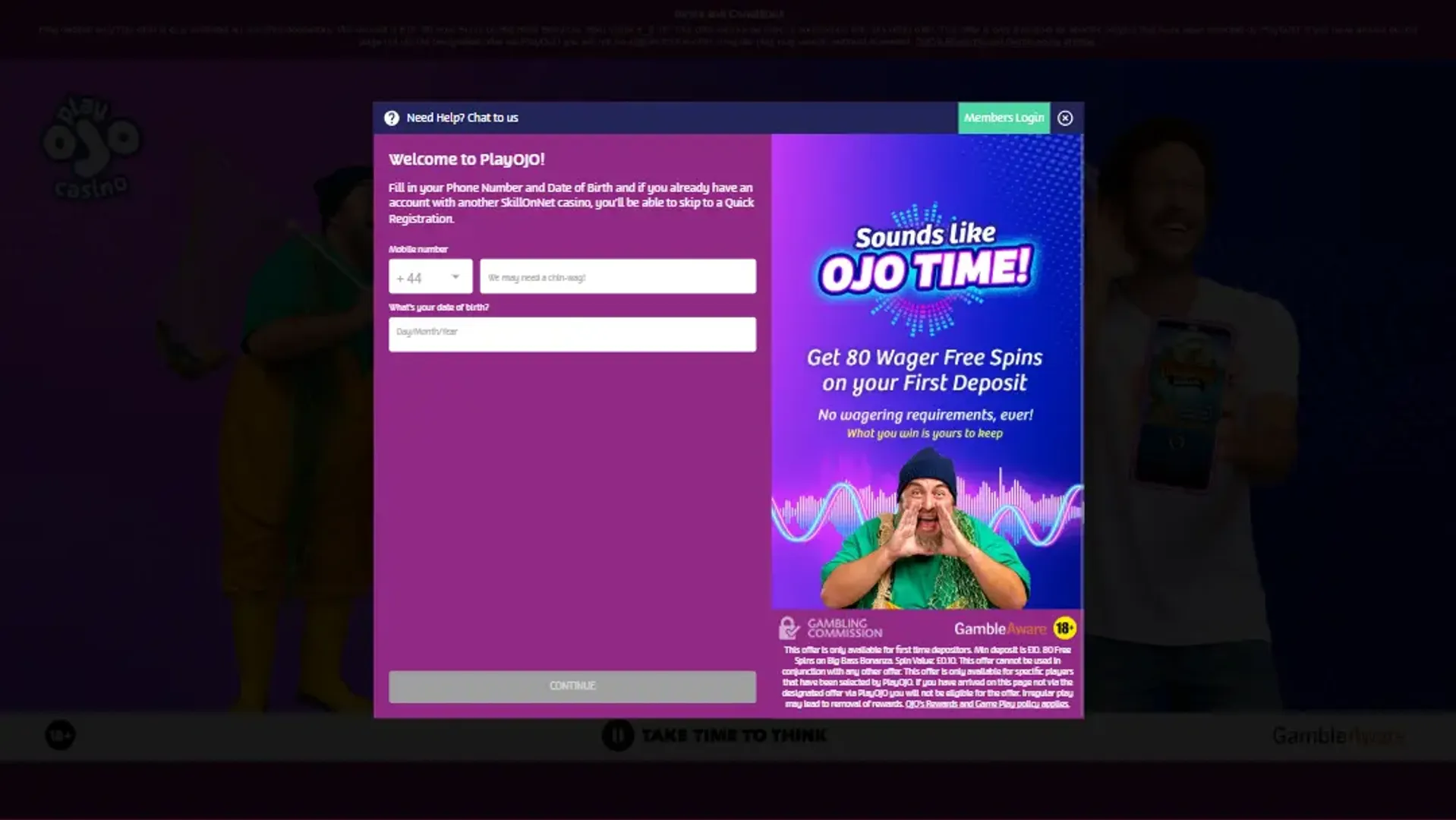Sign up at Playojo