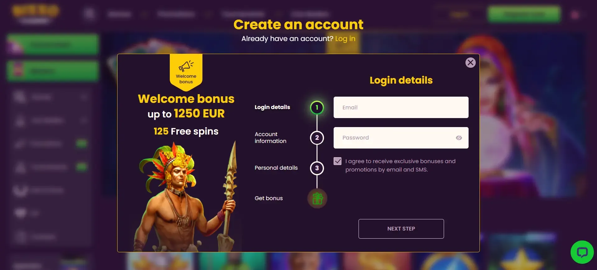 Bizzo Casino Account