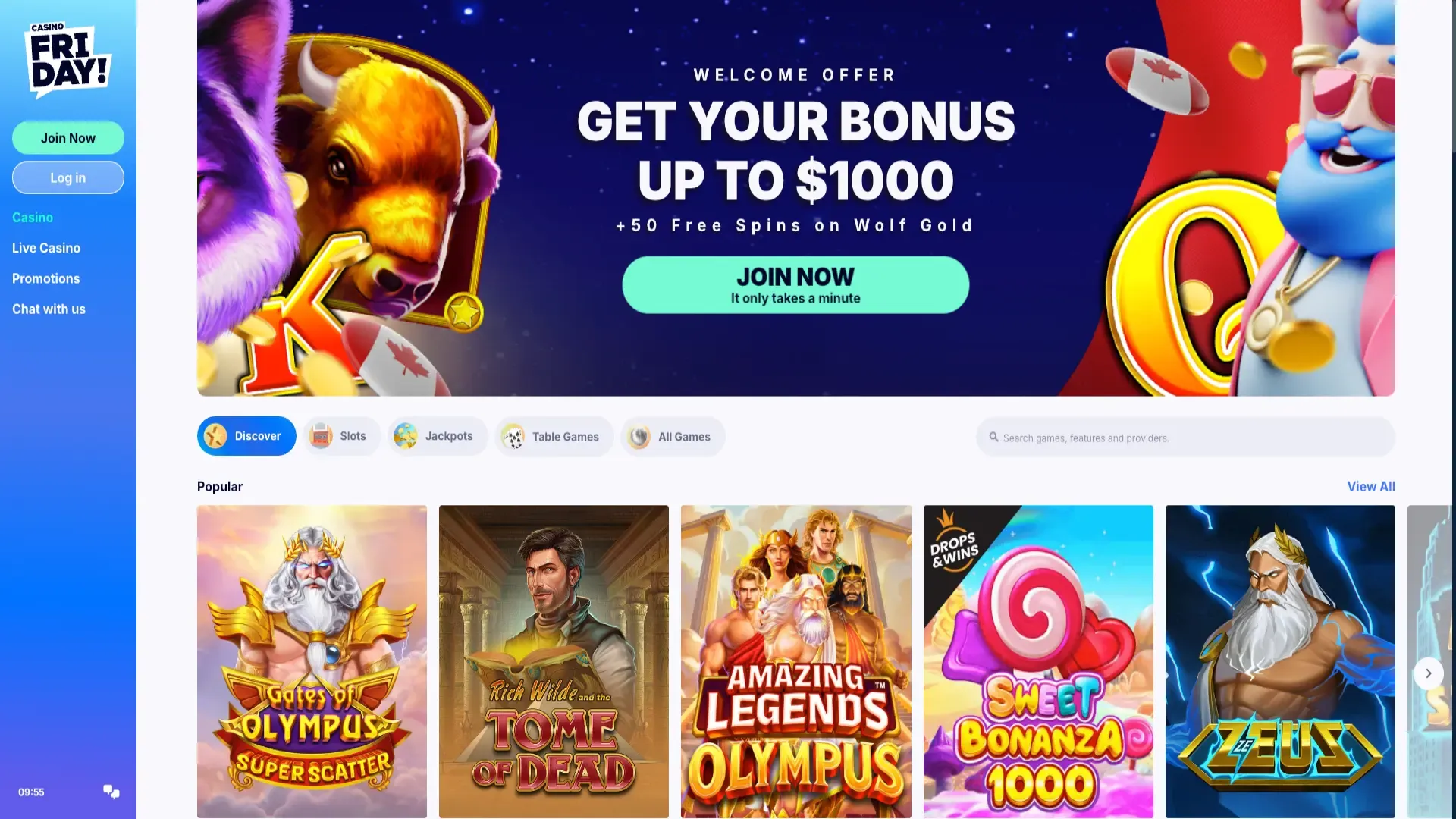Casino Friday sign up bonus for Canada
