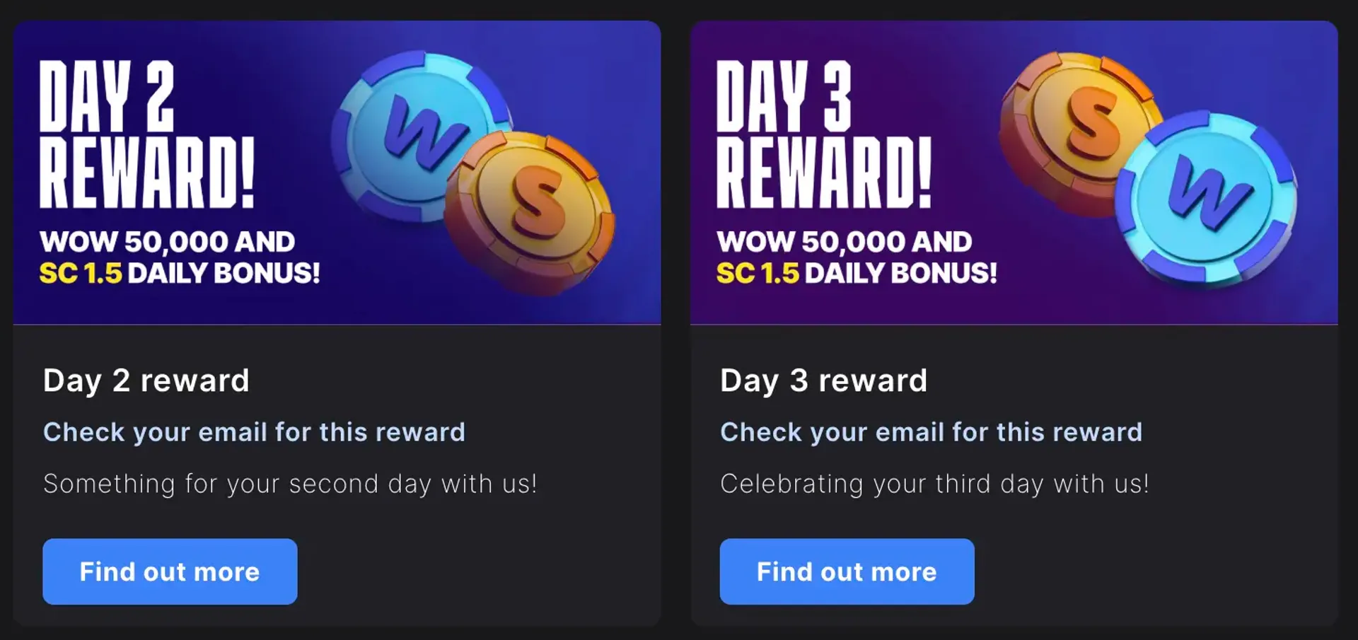 vegas social casino day reward
