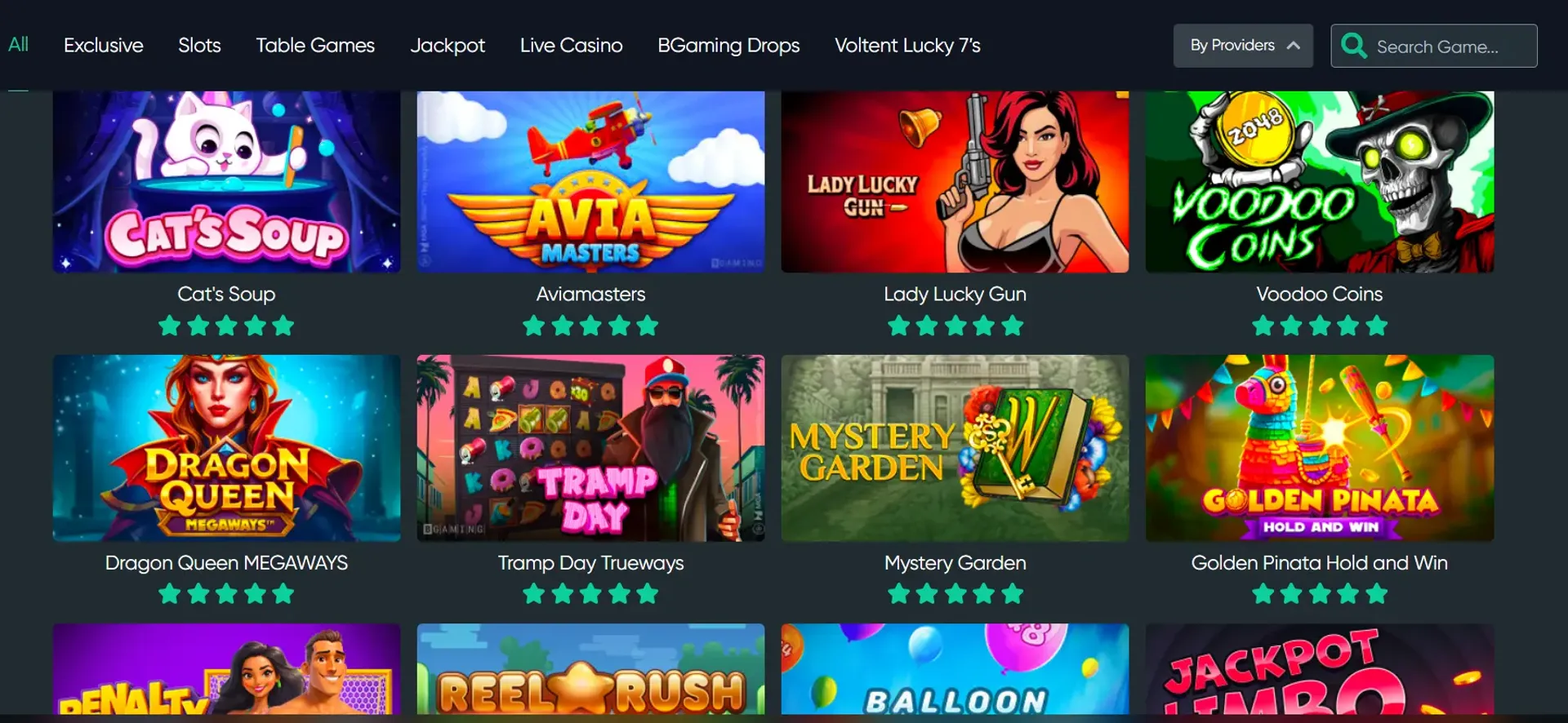 Bitcoin.com game lobby