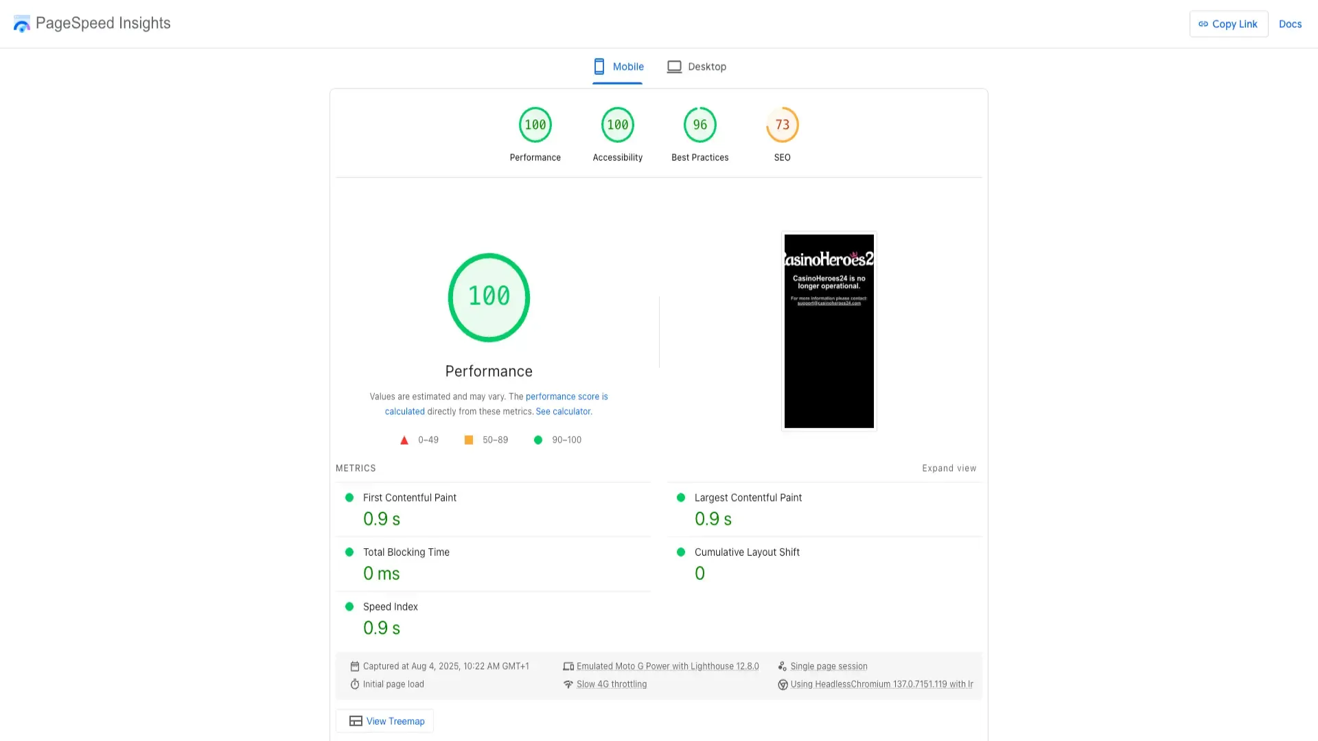 How Casino Heroes site performed