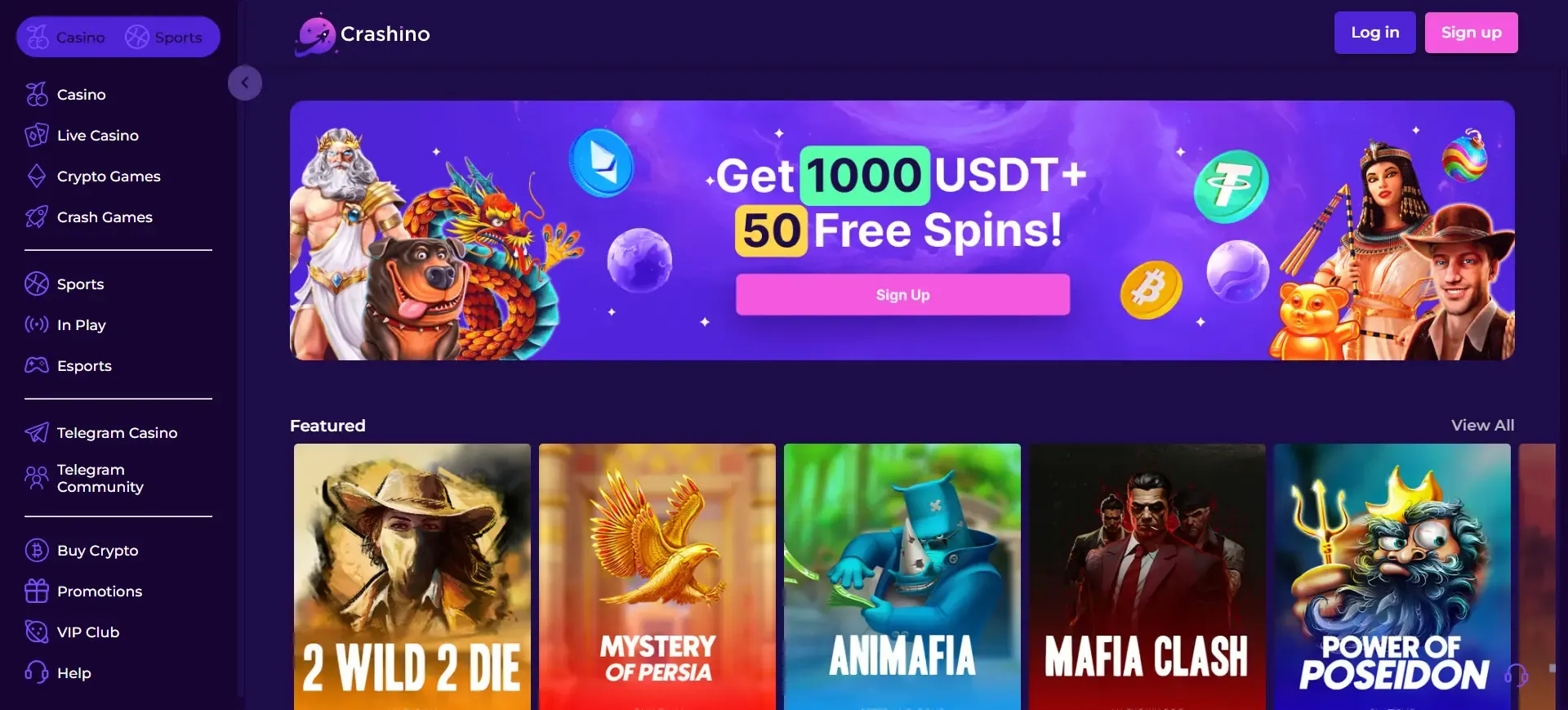 Crasino Casino sign up offer