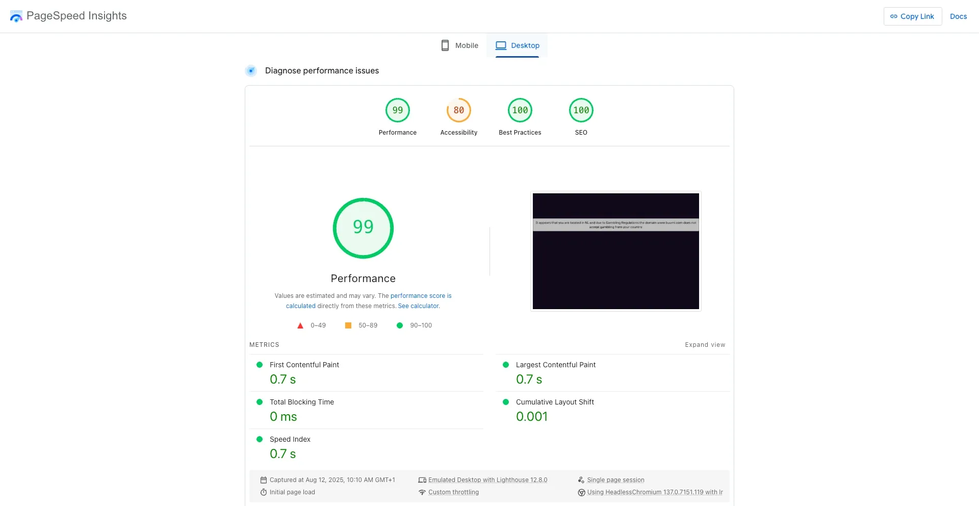 How Buumi casino site performed