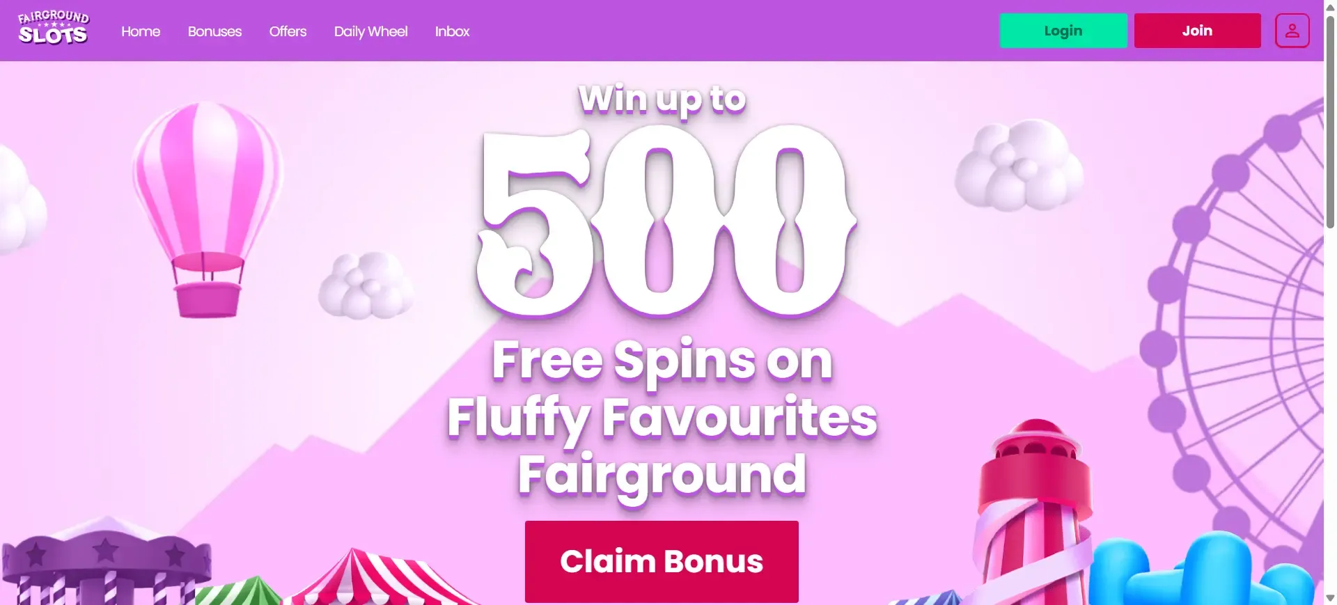 Fairground slots sign up offer