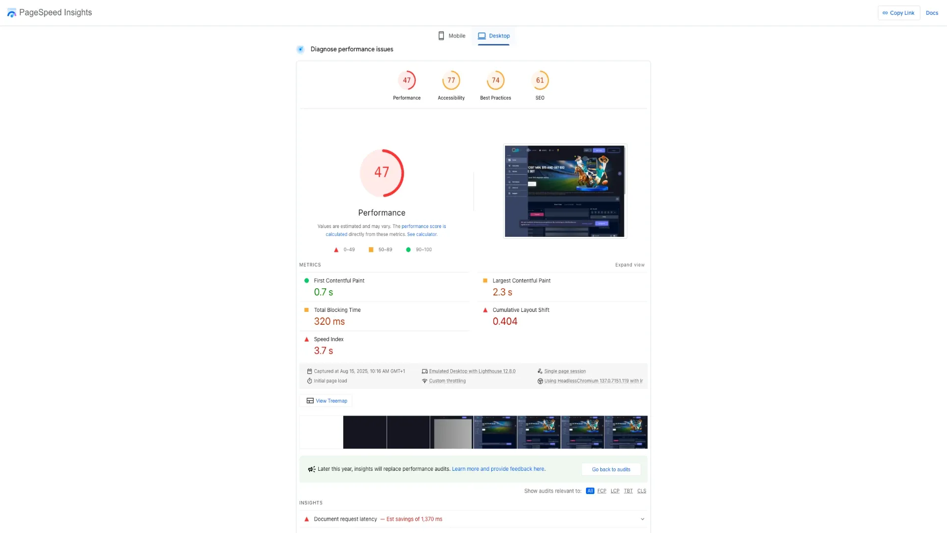 How Q88 site performed