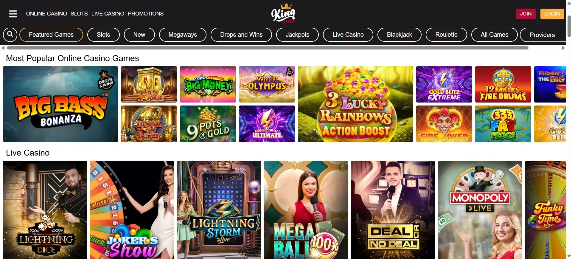 Games as King Casino