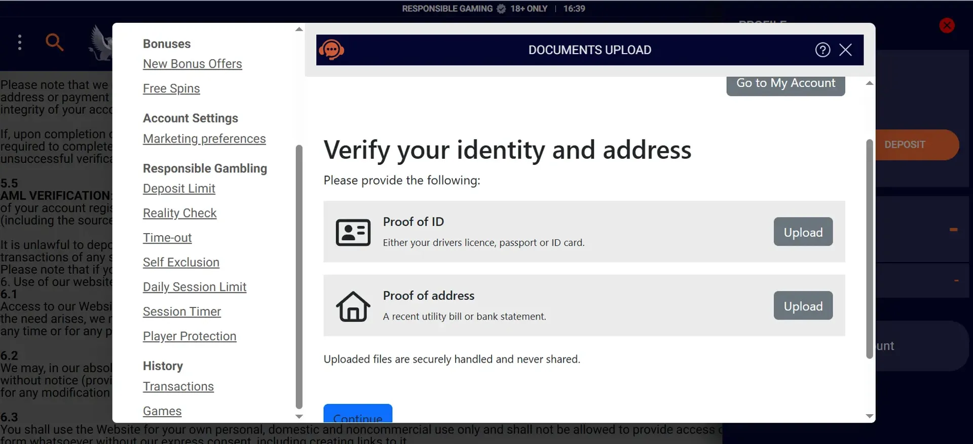 Verify documents at Griffon