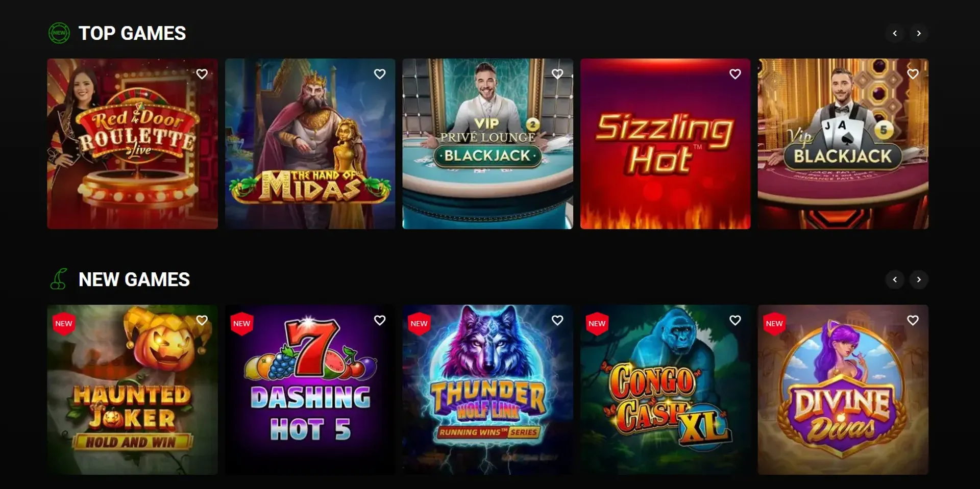 Game selection at Zodiacbet