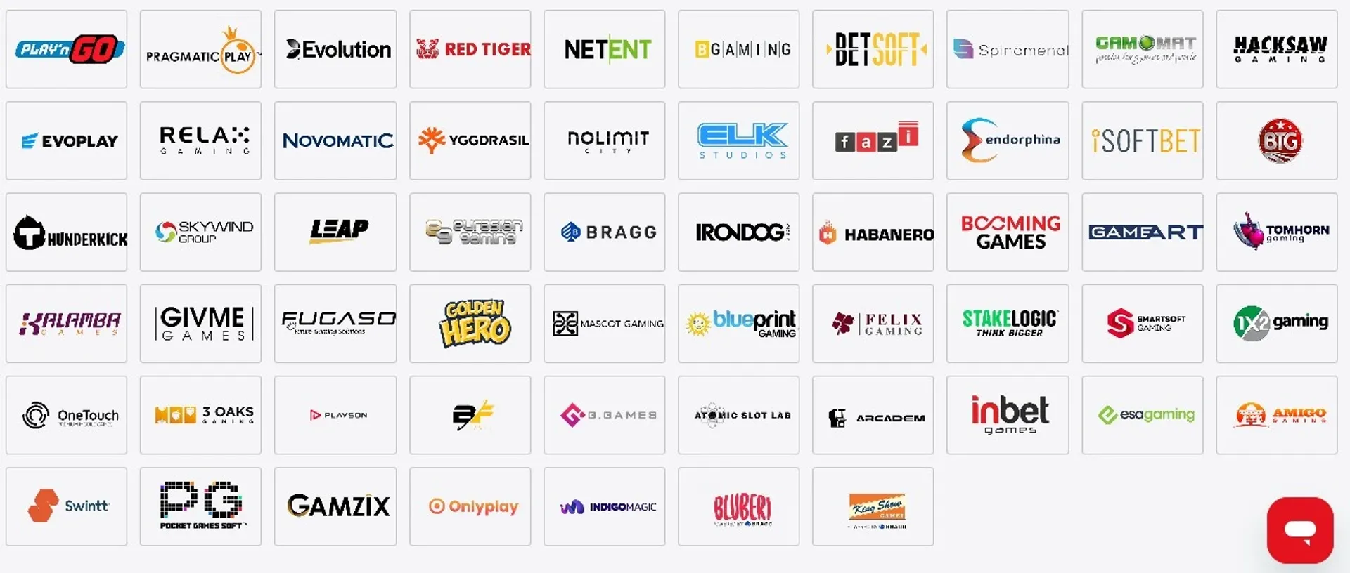 Game providers at Zodiacbet