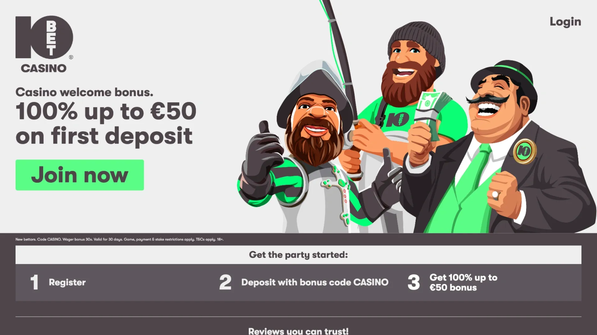 Sign up offer at 10bet casino
