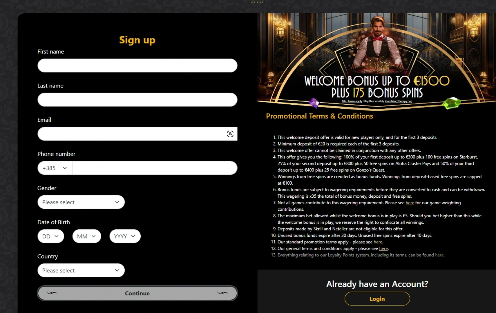 How to sign up at Grand Ivy Casino