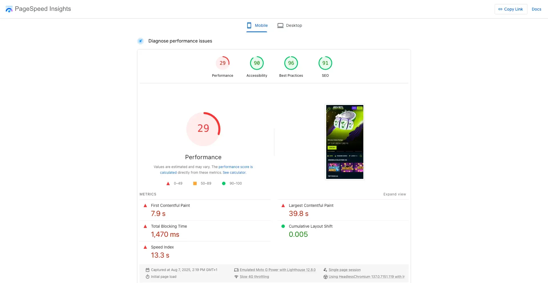 How Rise of bets casino site peformed
