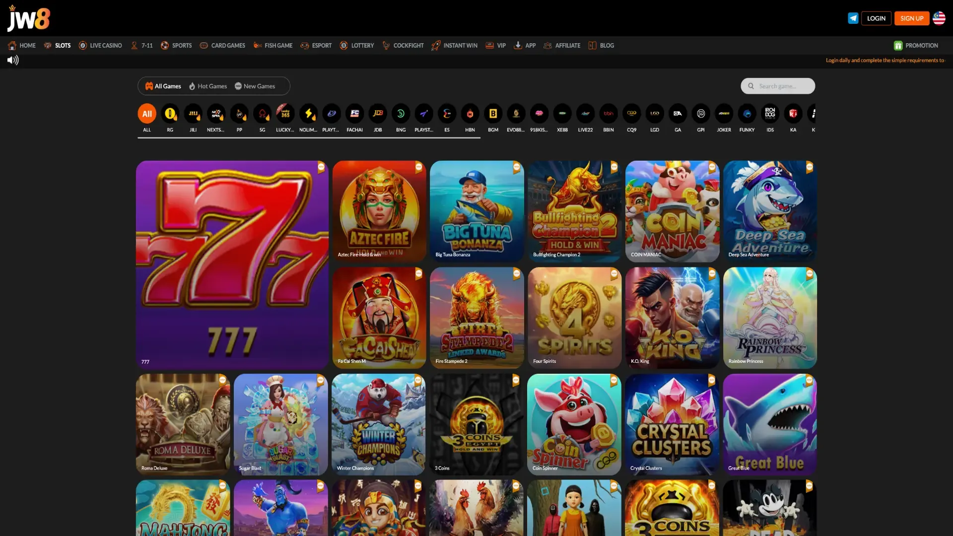 JW8 casino games