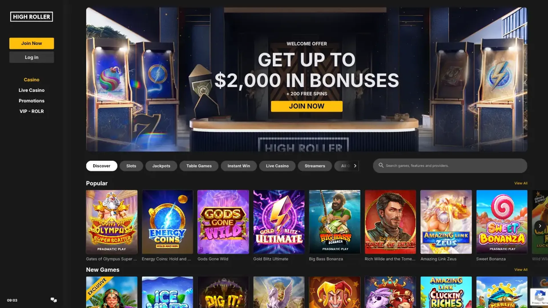 Highroller casino bonus
