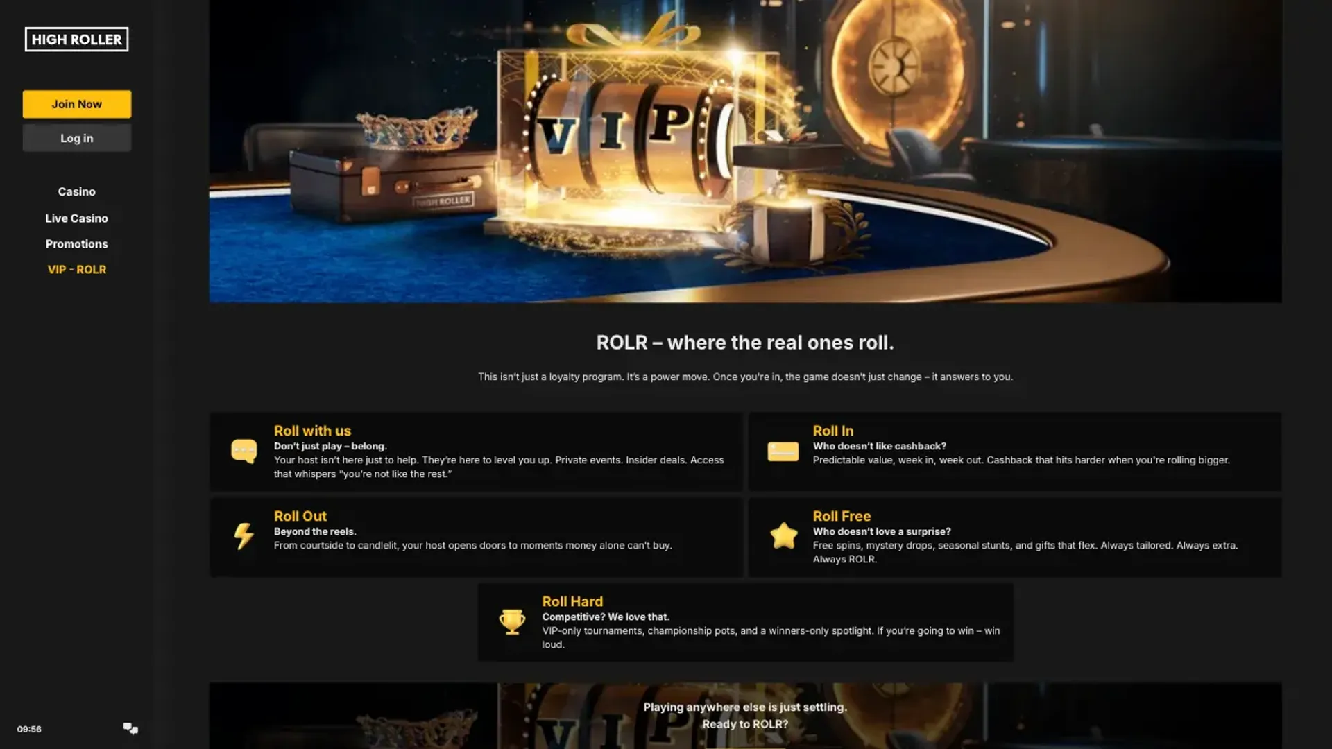 Highroller casino vip member