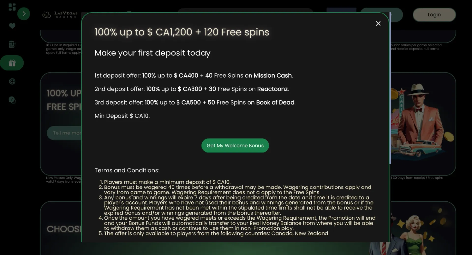 Leo Vegas Casino sign up offer