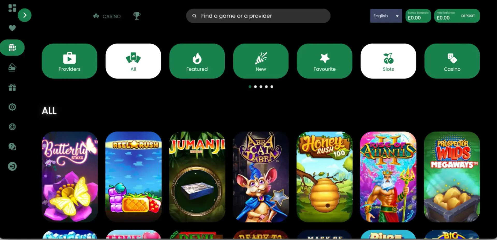 Las Vegas Casino game selection