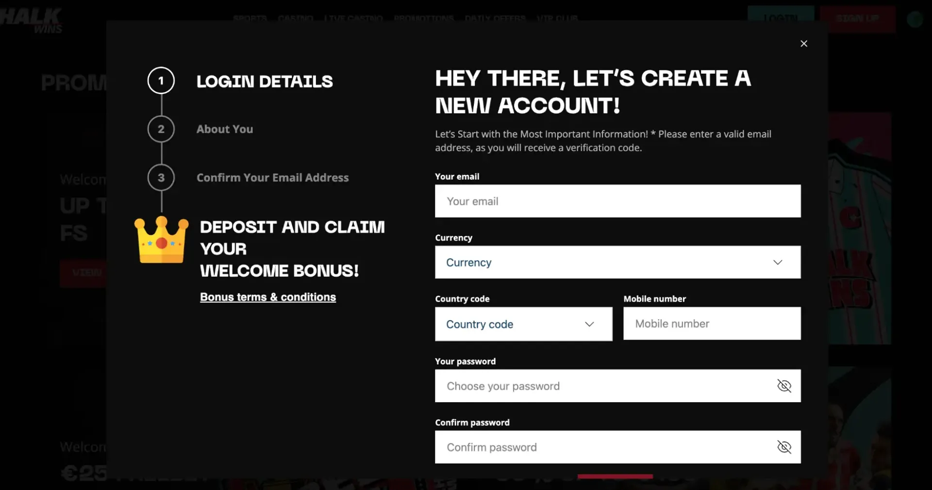 Chalk Wins how to sign up