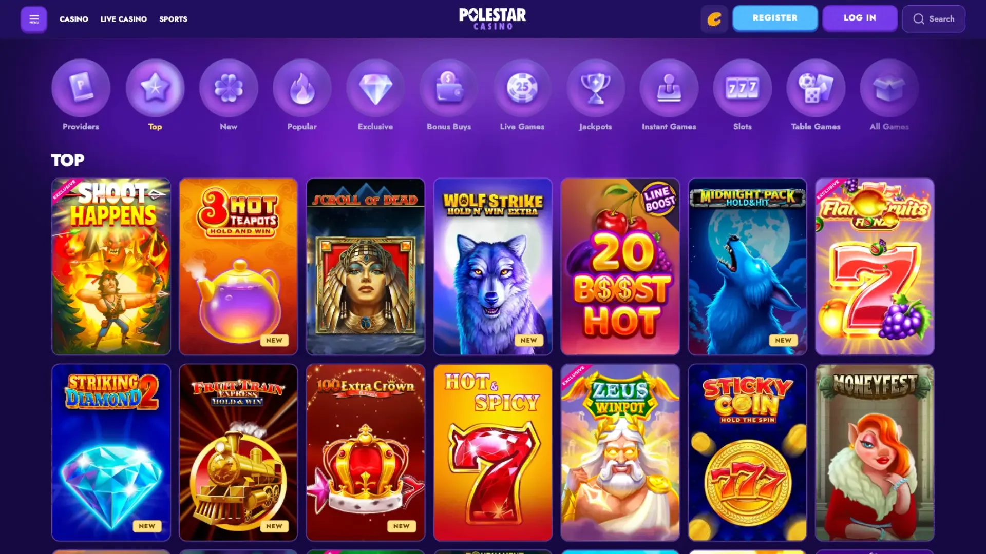 PoleStar casino games