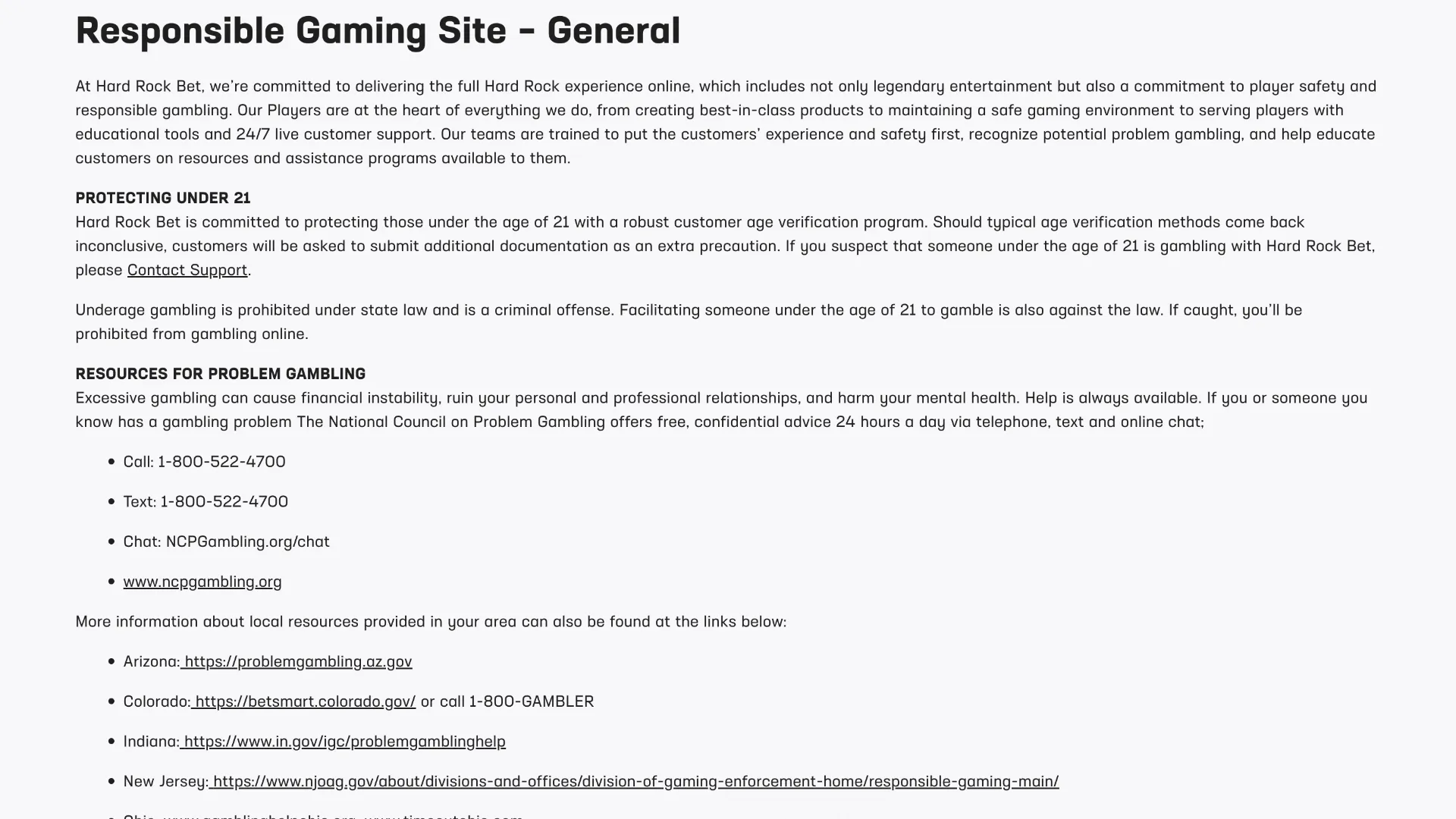 Hard Rock Bet Casino Responsible Gaming Hard Rock Bet Casino Responsible Gaming