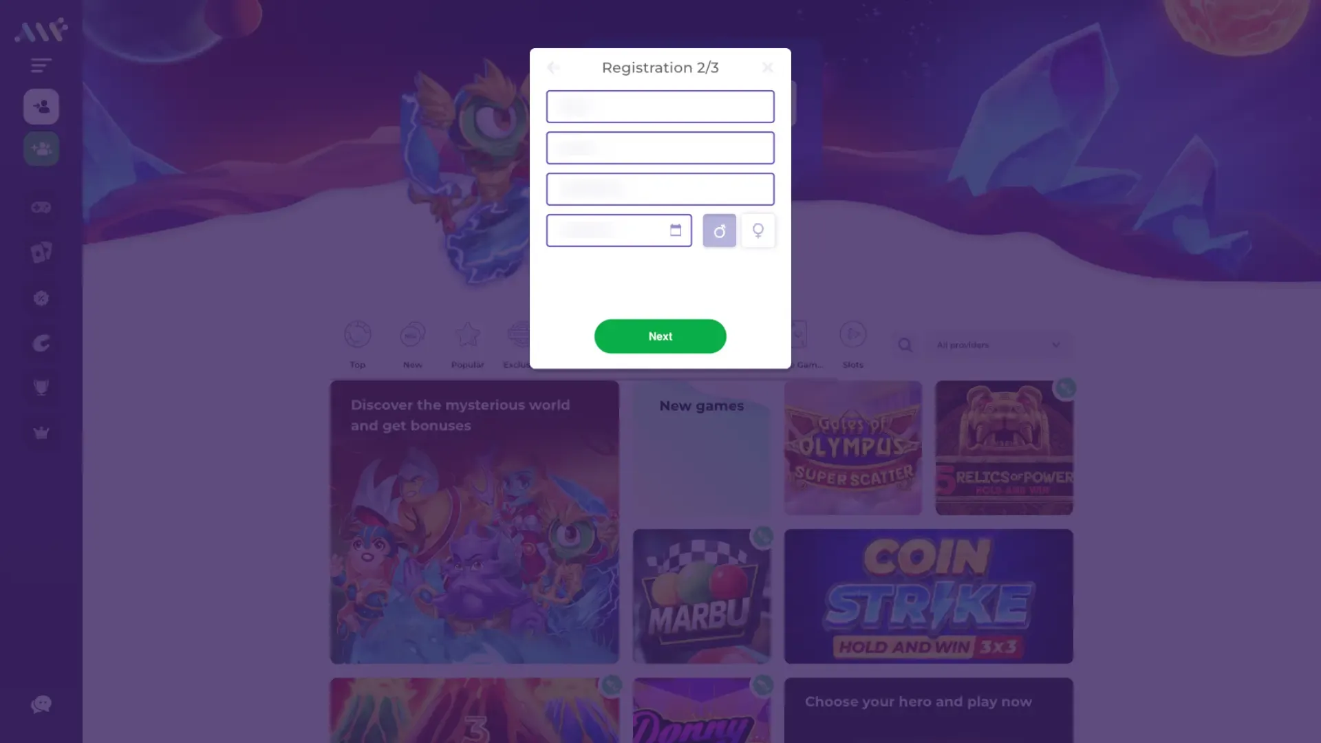 ALf casino registration step 2 ALf casino registration step 2