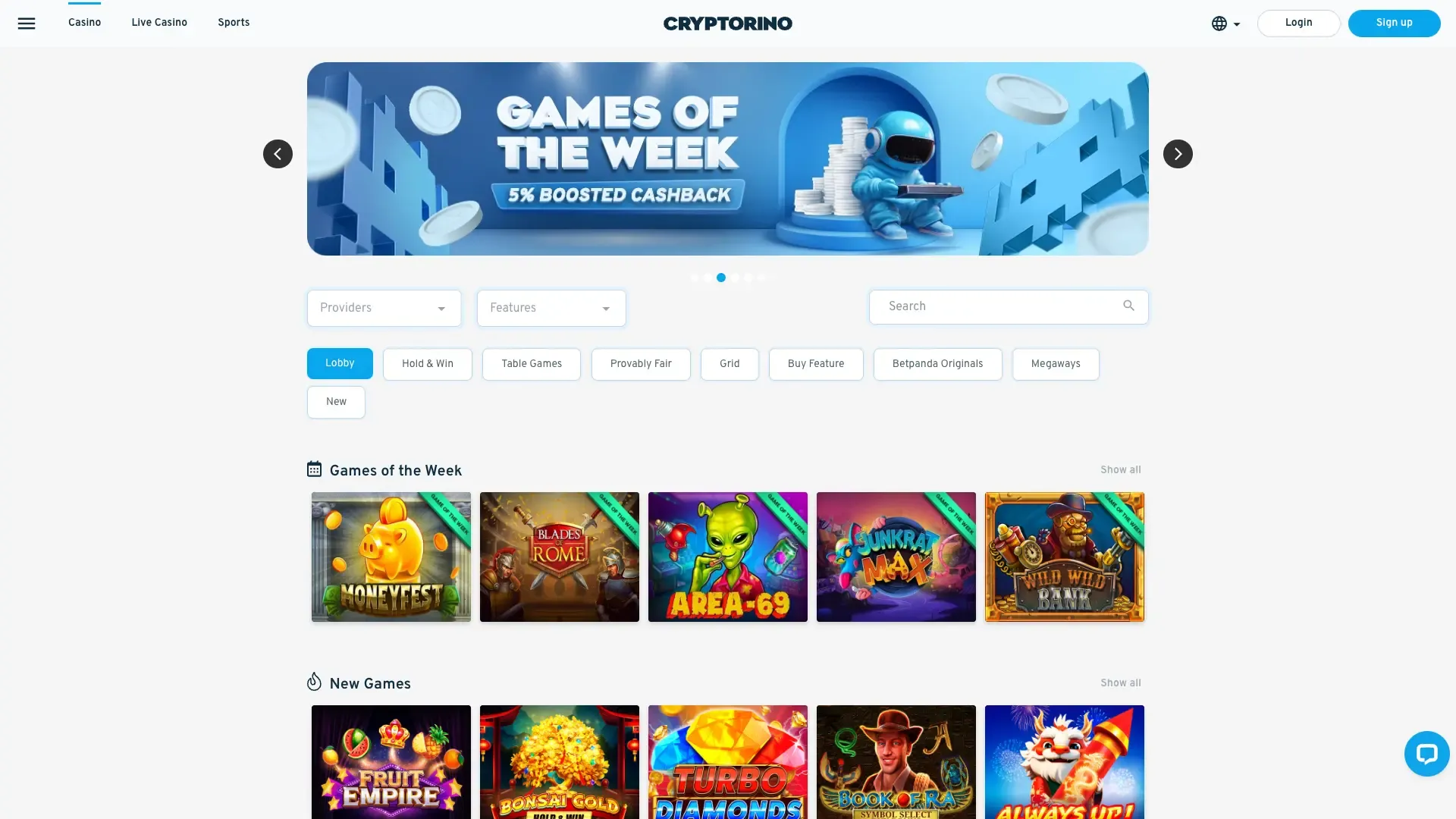 Cryptorino game lobby