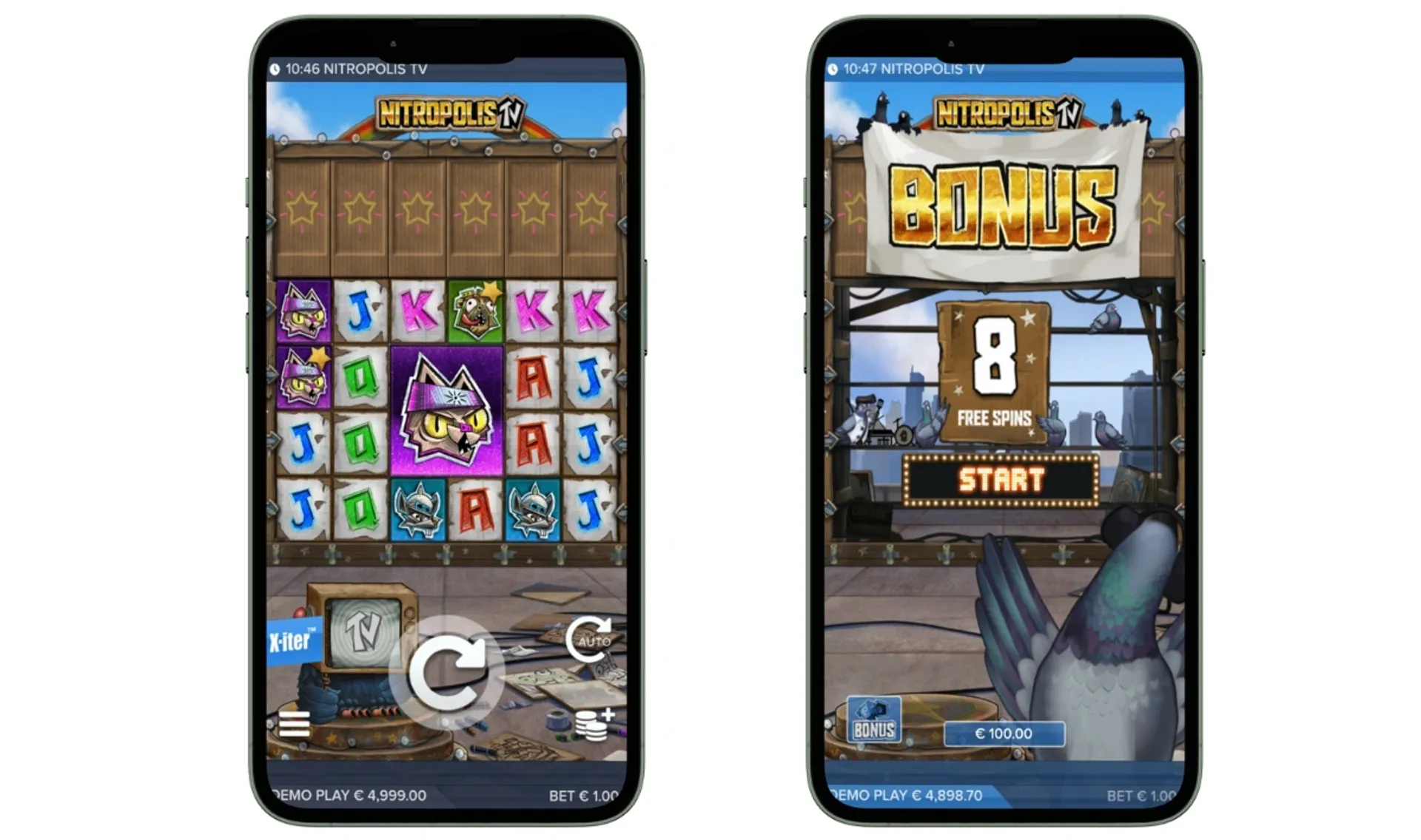 Captura de una slot de ELK Studios desde un teléfono móvil